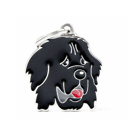Engraved ID Tag for a Newfoundland Dog