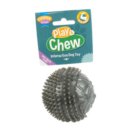 Cooper & Pals Dog Toy: Spiked Ball, Black, 8.3 cm