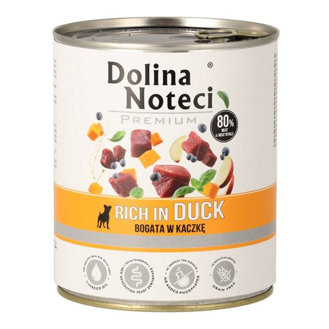 Dolina Noteci Premium Wet Dog Food, Rich in Duck, 800 g Can, LIMITED EDITION
