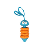 Coockoo Larry Orange Dog Toy, Orange, 16 cm