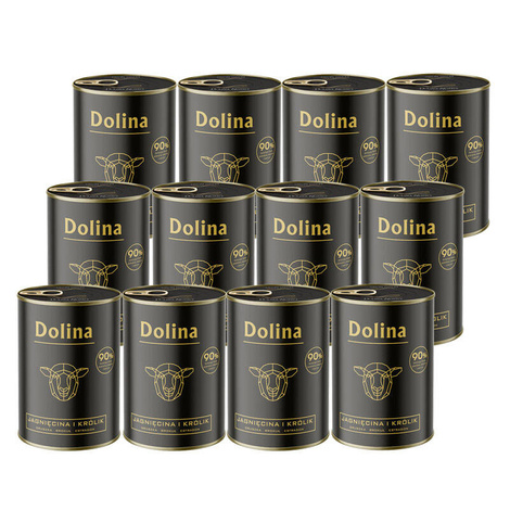 Dolina Wet Dog Food: Lamb and Rabbit, 12-pack (400 g each)