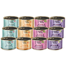 Dolina Noteci Superfood Wet Cat Food for Spayed Cats: Pâté & Fillet Mix of Flavors, 12-Pack (185 g each)