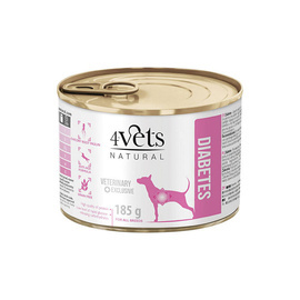 4Vets Natural Diabetes Wet Veterinary Food for Dogs with Diabetes, 185 g