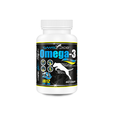 Game Dog Omega-3 EPA and DHA Fatty Acids Supplement for Dogs, 60 Capsules