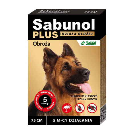 Sabunol Plus Flea Collar for Dogs, 75 cm