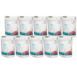 Piper Animals Sterilised Wet Cat Food with Tuna for Spayed/Neutered Cats, 10 x 100 g Pack
