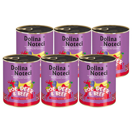 Dolina Noteci Superfood Wet Dog Food: Venison and Beef, 6-Pack (800 g each)