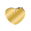 Large Gold Heart-Shaped Engraved ID Tag for Dogs and Cats