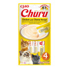 Inaba Cat Churu Chicken &amp; Cheese Flavored Cat Treats, 4 x 14 g