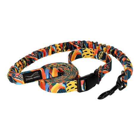 Dolina Noteci Dog Leash with Shock Absorber for Running – Tropical Adventure, 2.5 cm x 2.8 m