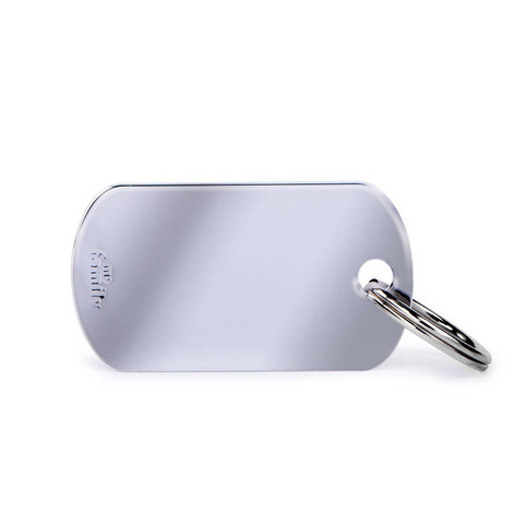 Small Gray Engraved ID Tag for Dogs and Cats
