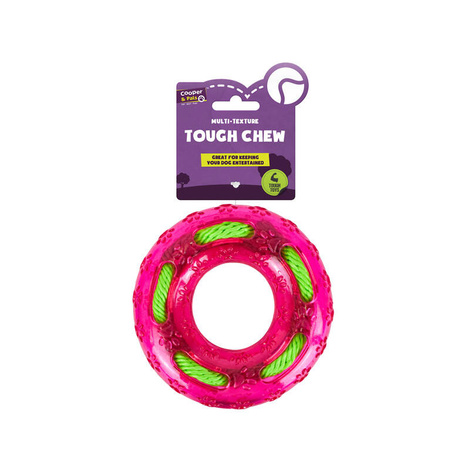Cooper & Pals Dog Teether with Nubs, Pink, 12 cm