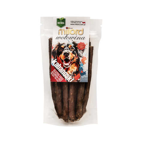 Milord Dog Treats: Beef Kabanos Sausages, 80 g