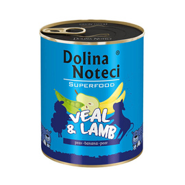 Dolina Noteci Superfood Wet Dog Food with Veal and Lamb, 800 g