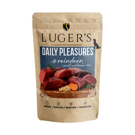 Luger's Daily Pleasures Wet Dog Food with Reindeer, Carrots, and Brown Rice, 500 g