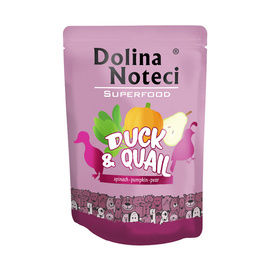 Dolina Noteci Superfood Wet Dog Food with Duck and Quail, 300 g pouch