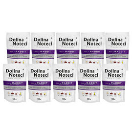 Dolina Noteci Premium Wet Dog Food, Rich in Rabbit with Cranberries, 10 x 500 g Set