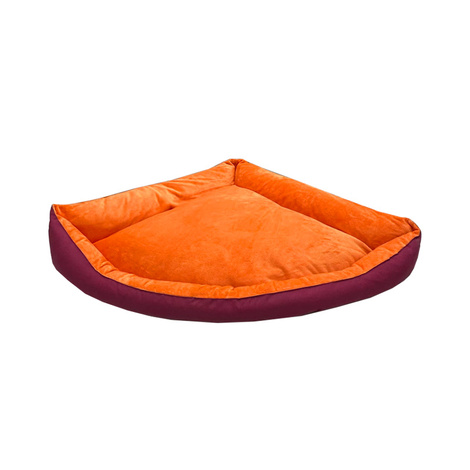 Pupilar Corner Dog Bed, Size M, Orange