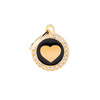 Engraved ID Tag for Dogs and Cats: Heart-Shaped Ring in Gold Glam