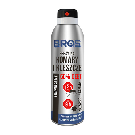 Bros Mosquito and Tick Repellent Spray, 50% DEET, 180 ml