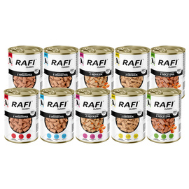 Mokra karma dla psa Rafi Classic z indykiem i marchewką puszka 1240 g
