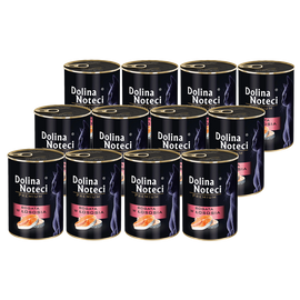 Dolina Noteci Premium Wet Cat Food Rich in Salmon, 12-Pack (400 g each)