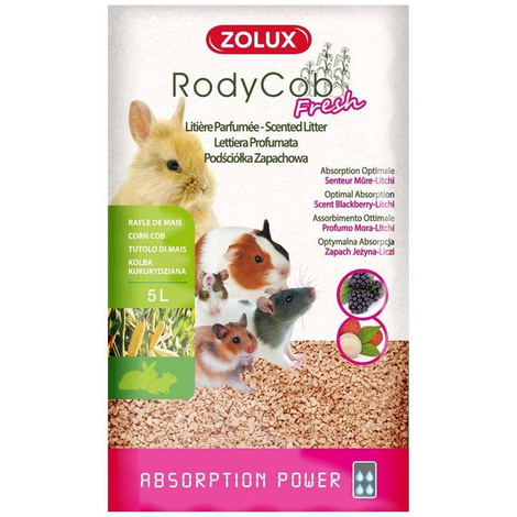 Zolux RodyCob Fresh Blackberry-Lychee Plant Bedding, 5 L