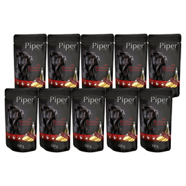 Piper Animals Wet Dog Food with Beef Liver and Potatoes, 10 x 150 g