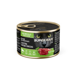 Super Rafi Cat Wet Cat Food with Venison and Chicken Hearts, 185 g