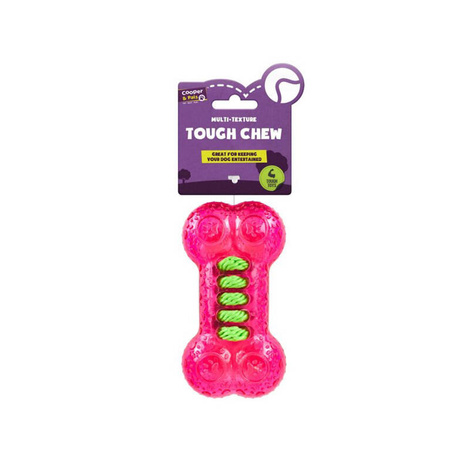 Cooper & Pals Dog Teether with Nubs, Pink, 14 cm