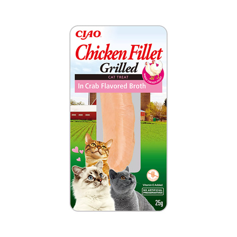INABA Cat Treat: Grilled Chicken Fillet in Crab Broth, 25 g