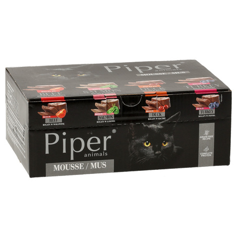 Piper Animals Mus Wet Cat Food, Mixed Flavors, 12 x 85 g