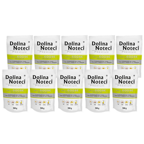 Dolina Noteci Premium Wet Dog Food, Rich in Goose with Potatoes, 10 x 500 g Set