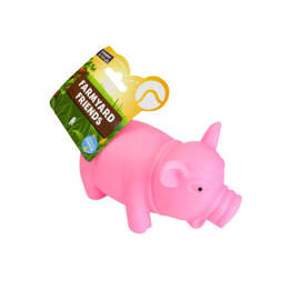 Cooper &amp; Pals Squeaky Pig Dog Toy, 14 cm