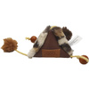 Triangular cat toy made of eco-leather and eco-fur