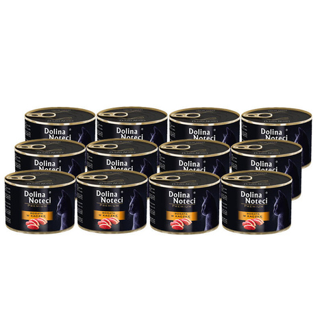 Dolina Noteci Premium Wet Cat Food Rich in Duck, 12-Pack (185 g each)