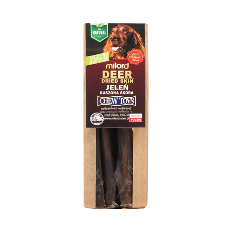 Milord Dog Chew: Dried Deer Skin, 80 g