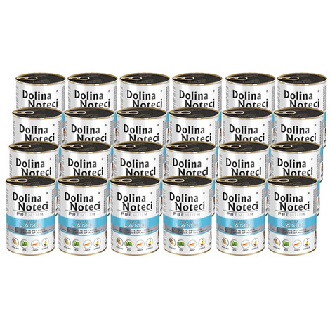 Dolina Noteci Premium Wet Dog Food, Rich in Lamb, 24 x 400 g Pack