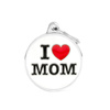 "I Love Mom" Engraved ID Tag for Dogs and Cats