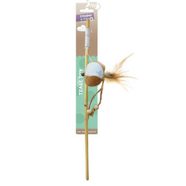 Cooper &amp; Pals Cat Toy: Fishing Rod with a Ball and Feathers on a Stick, 50 cm