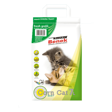 Super Benek Corn Cat Fresh Grass Cat Litter, 7 L