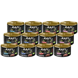 Rafi Cat Mus Cat Food, Mixed Flavors, 12 x 85 g