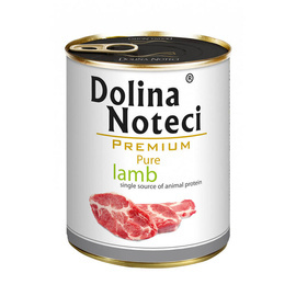 Dolina Noteci Premium Pure Wet Dog Food for Dogs with Allergies, Rich in Lamb, 800 g Can