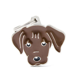 Engraved ID Tag for a Chocolate Labrador