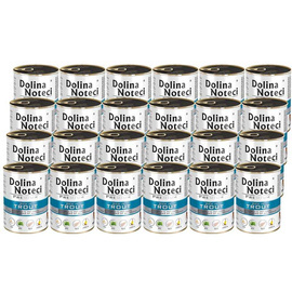 Dolina Noteci Premium Wet Dog Food, Rich in Trout, 24 x 400 g Set