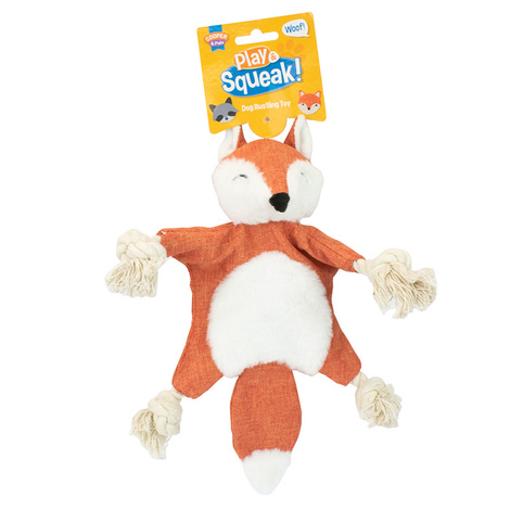 Cooper & Pals Squeaky Fox Dog Toy, 28 cm