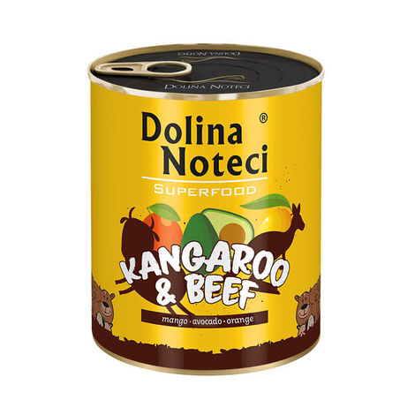 Dolina Noteci Superfood Wet Dog Food with Kangaroo and Beef, 800 g Can