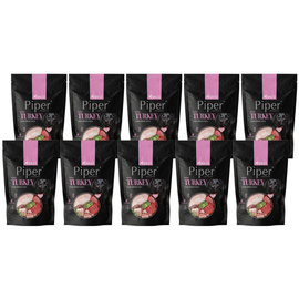 Piper Animals Wet Dog Food with Turkey and Broccoli, 10 x 500 g Pack