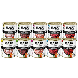 Rafi Classic Wet Dog Food, Assorted Flavors, 10-Pack (800 g each)