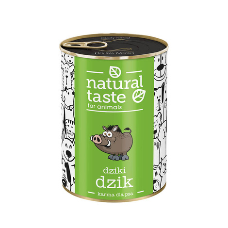 Natural Taste Wild Boar Wet Dog Food – Wild Boar Dish, 400 g